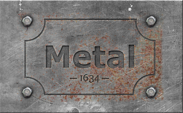 Engraved Metal Text Style Photoshop Tutorial