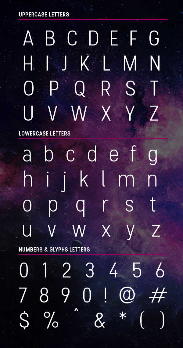 Stellar font letters