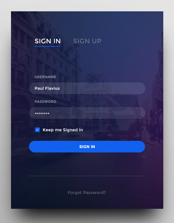 Free PSD Login Form