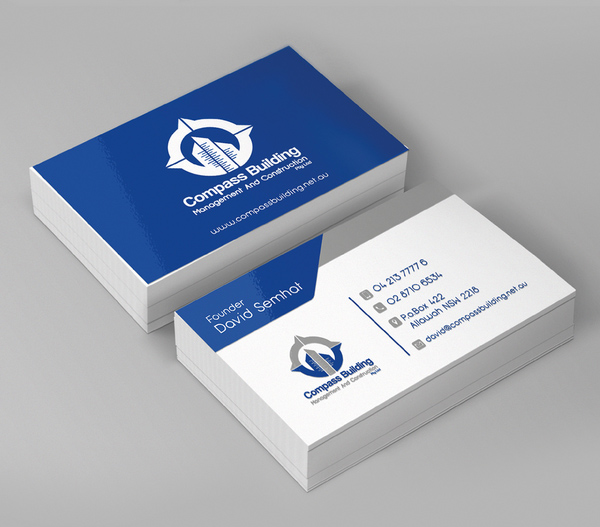 Compass Building Business Card Design