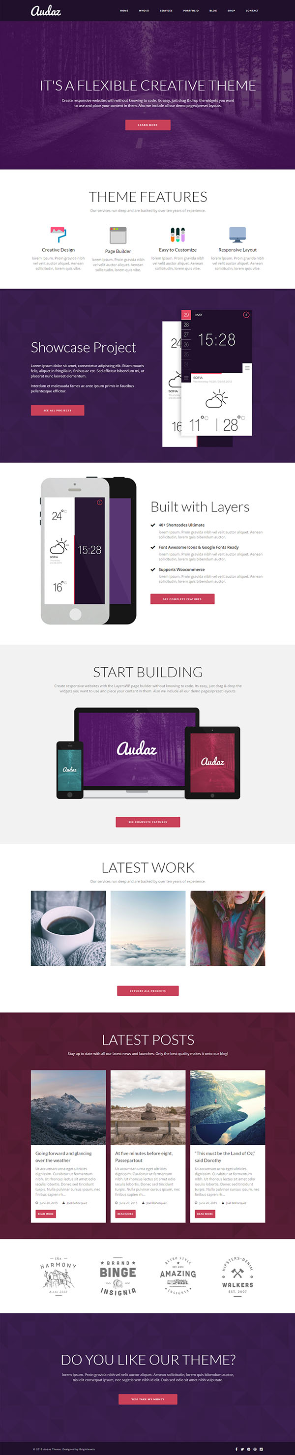 Audaz Creative & Multipurpose WordPress Theme