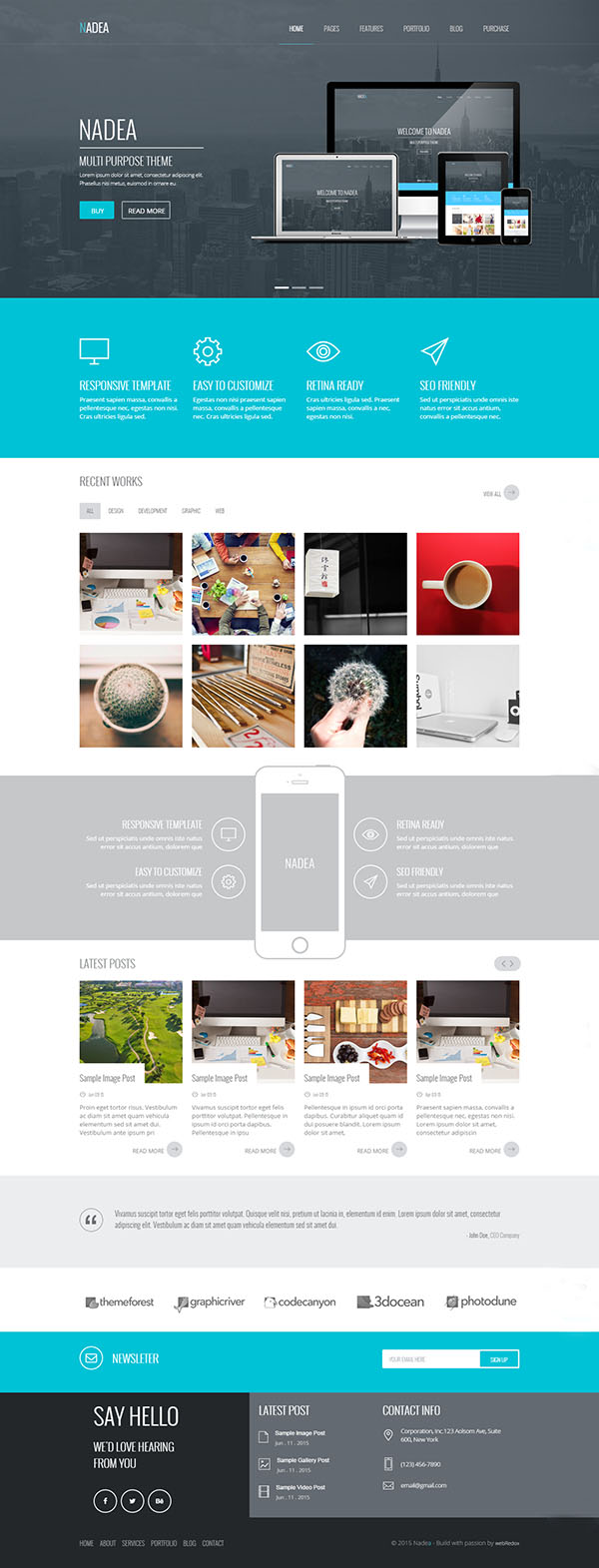 Nadea - Responsive Multi-Purpose WordPress Theme