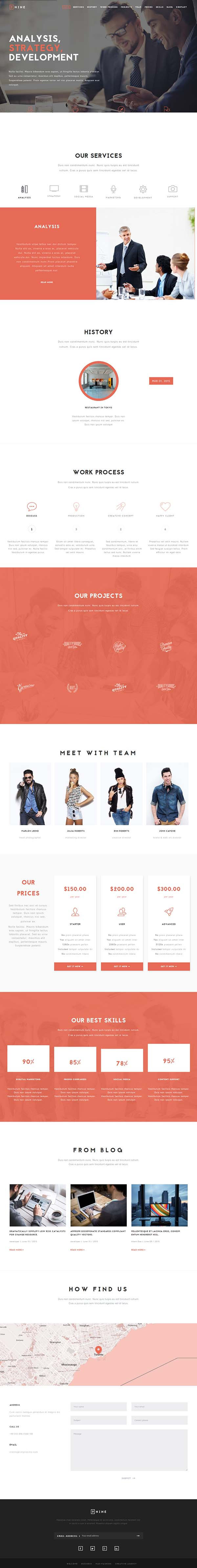 Nine - MultiPurpose One Page Theme