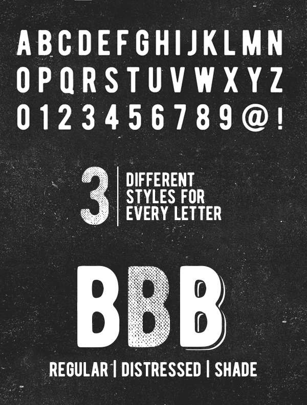 BERNIER font letters