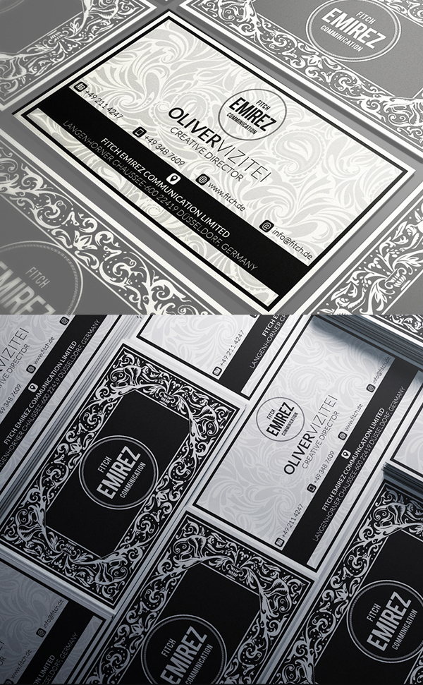 Black And White Business Card