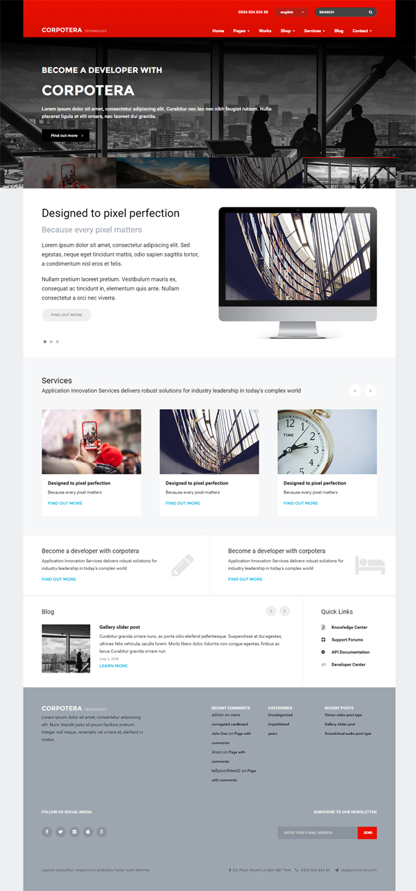 CORPOTERA - Responsive Multi-Purpose WordPress Theme