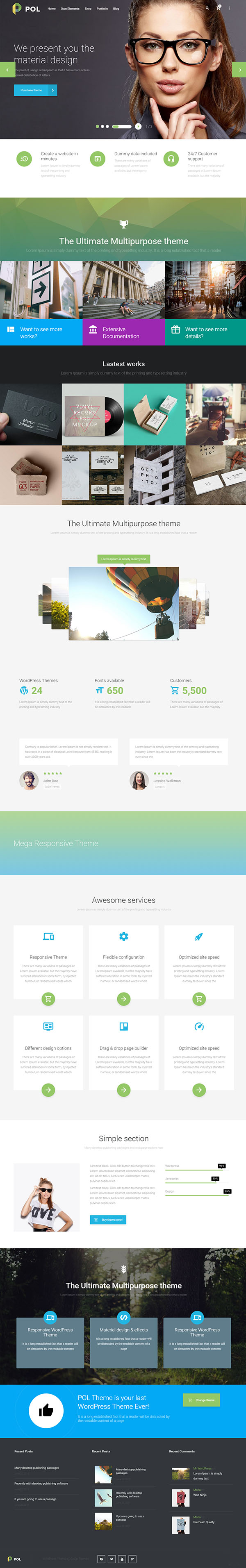 POL – Material Multi-Purpose WordPress Theme