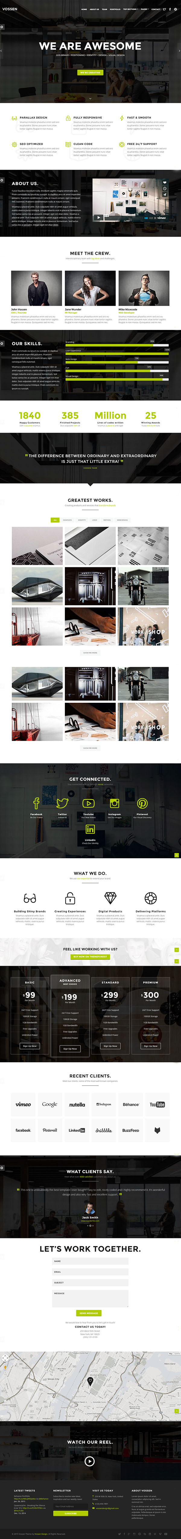 Vossen – Parallax Multipurpose WordPress Theme