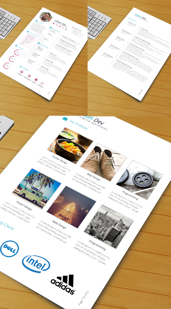 Free PSD Resume Template