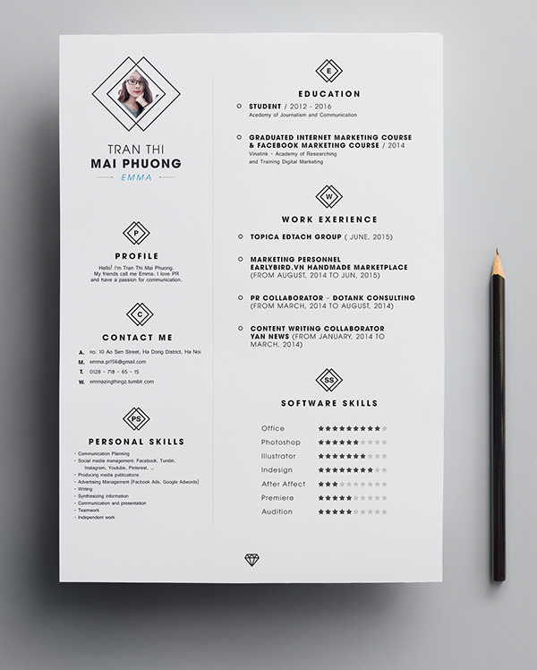 Free PSD Resume Template