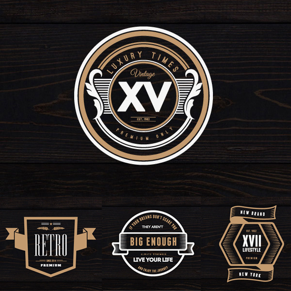 Free PSD Vintage Logos and Badges