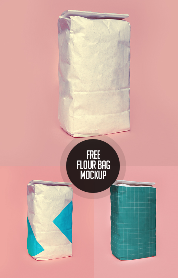 Free Flour Bag PSD Mockup