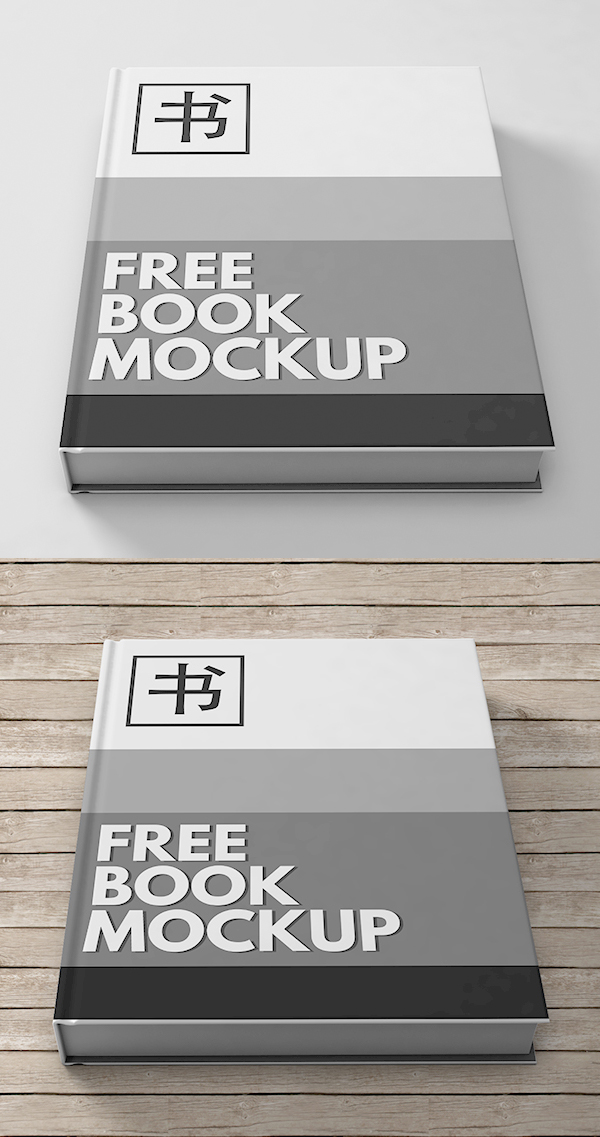 Free Book Cover PSD Mockup