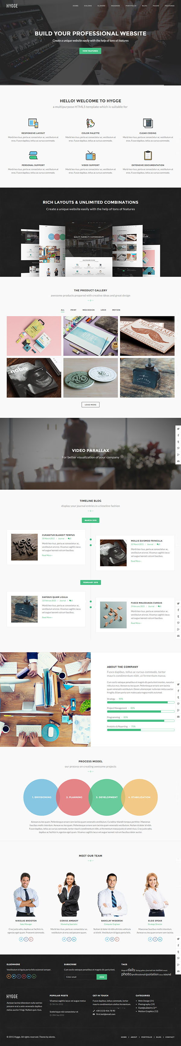 Hygge - Multipurpose Single/Multi Page Template