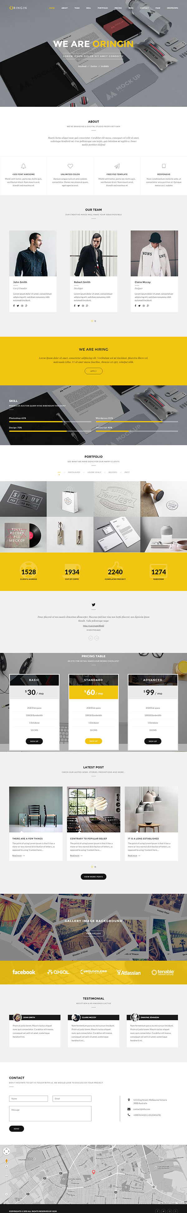 Oringin - Onepage HTML5 Template