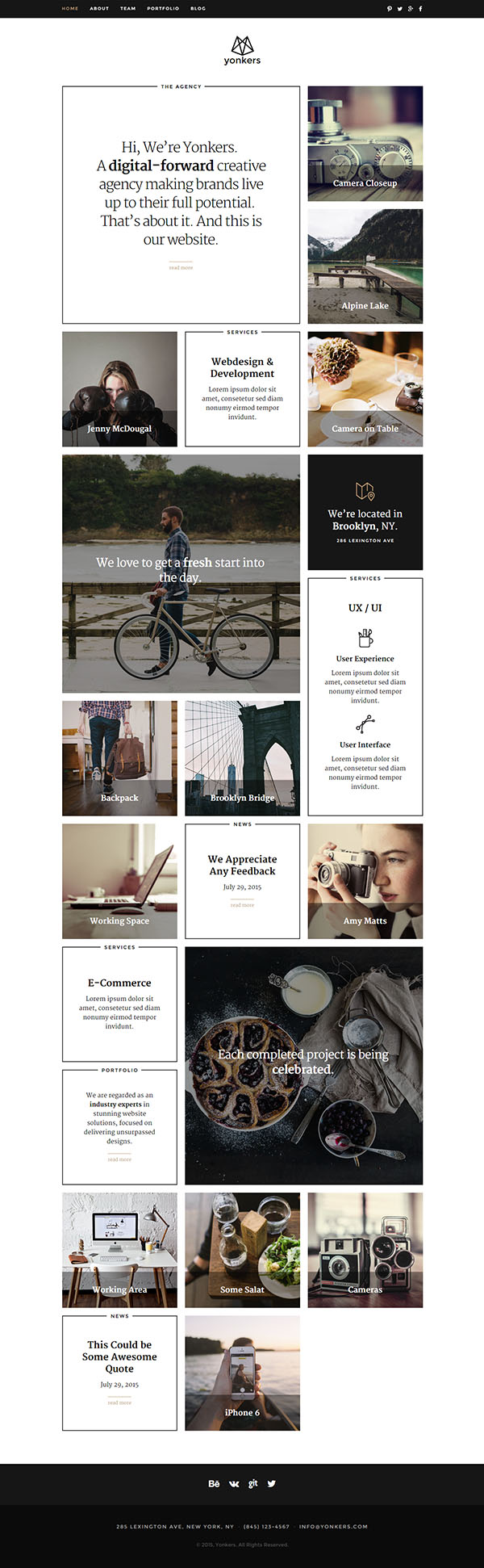 Yonkers – Responsive Retina-Ready HTML5 Portfolio