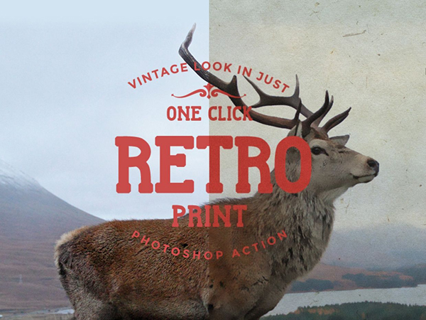 Free Retro Print Photoshop Action