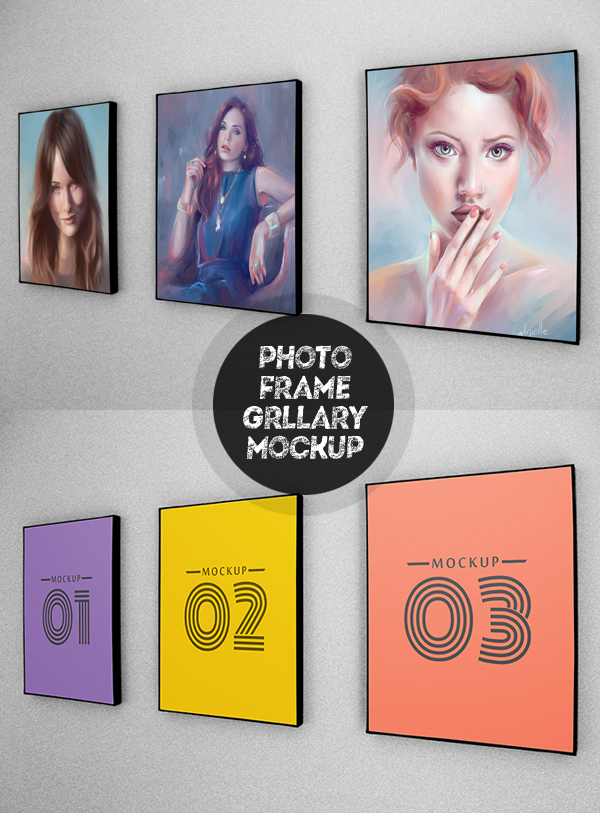 Free Photo Frames / Gallary PSD Mockup