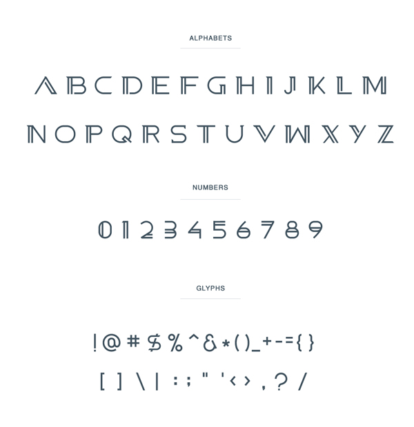 Belga font letters