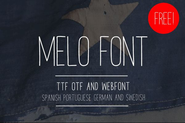 Melo free font