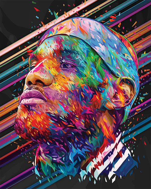 LeBron James Digital Illustration by Alessandro Pautasso