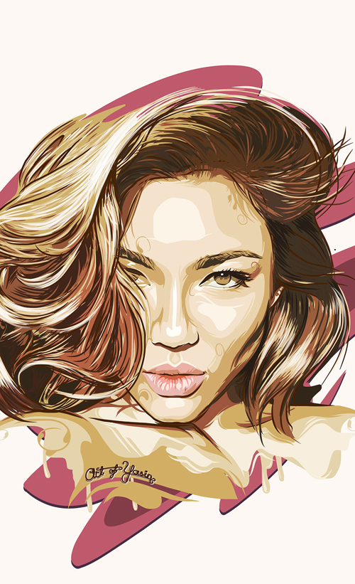 Michelle Lou Lan Portrait illustration work