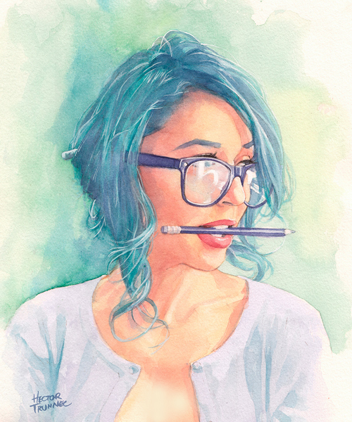 Tianna Gregory Watercolor Portrait