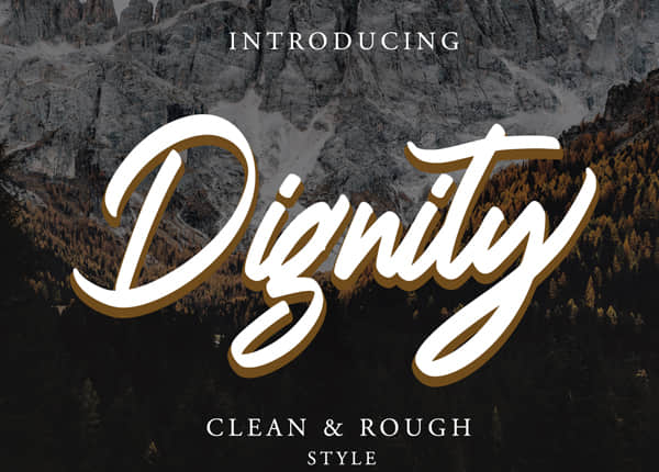 Dignity Hand brush Script Free Font