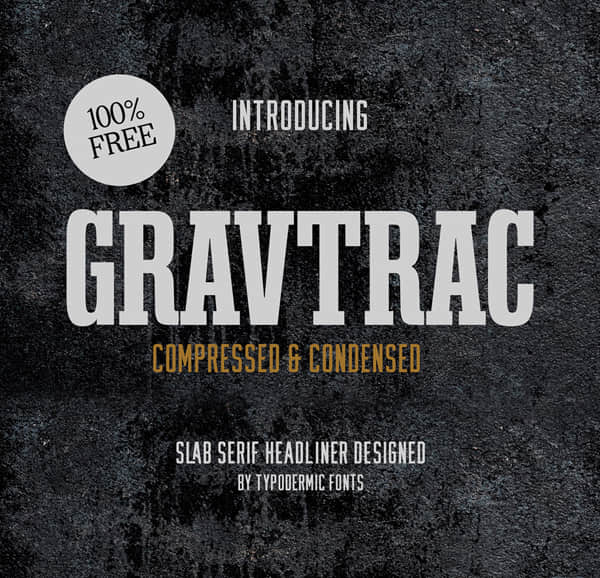 Gravtrac Free Font