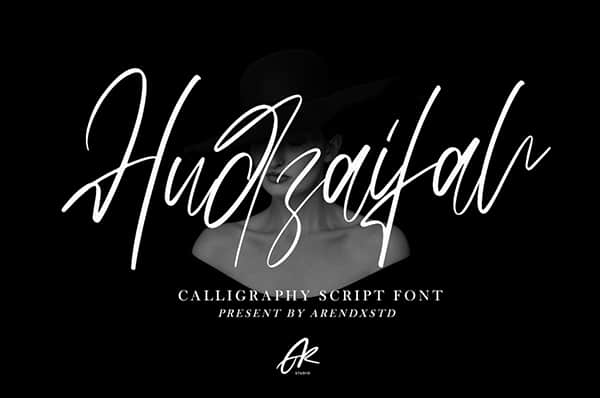 Hudzaifah Calligraphy Free Font