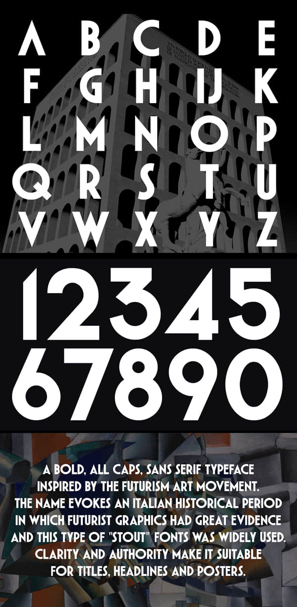 Italico Typeface Font Letters